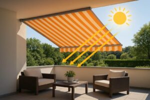 Protección solar con toldos